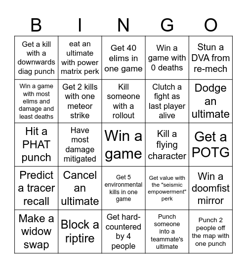 genji return bingo Card
