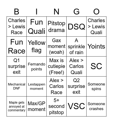 BARCELONA BINGO Card
