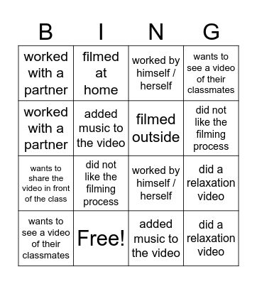 Find someone who... Bingo Card