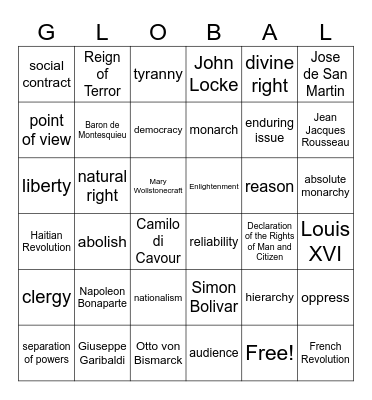 Global Bingo Card