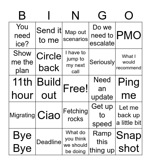 Deb Bingo Card