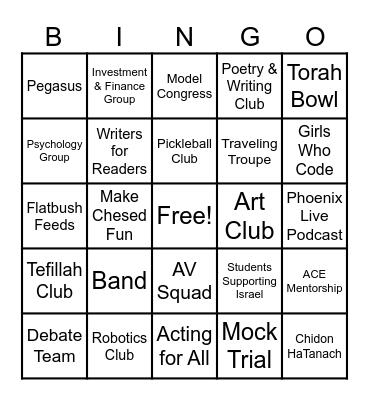 Beyond the Bell Bingo Card