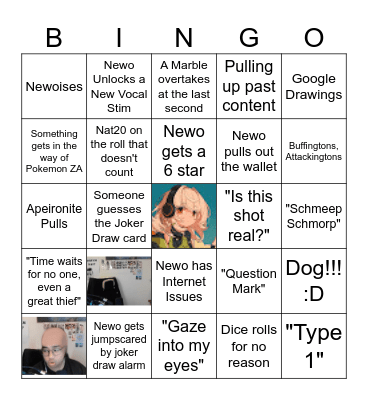 The NewoSuez Experience - January Bingo Card