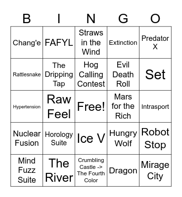 Vilnius Night 2 Bingo Card