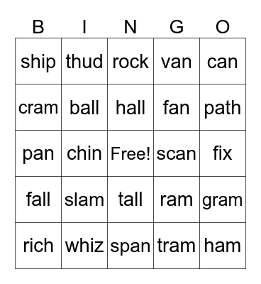 Bingo Review Bingo Card
