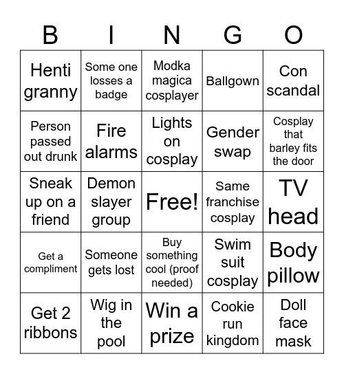 Con 2025 Bingo Card