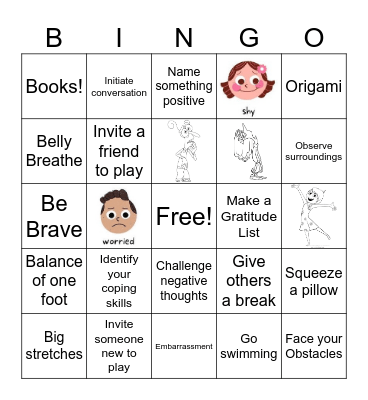 Mental Health Bingo Card