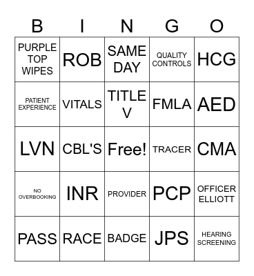 VPC BINGO Card