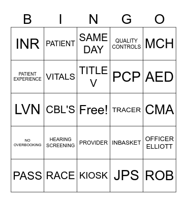 VPC BINGO Card