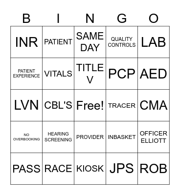 VPC BINGO Card