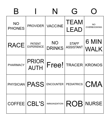 VPC BINGO Card