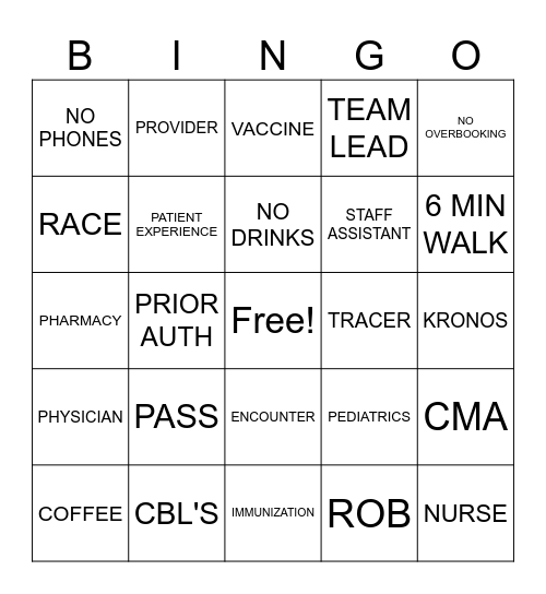 VPC BINGO Card