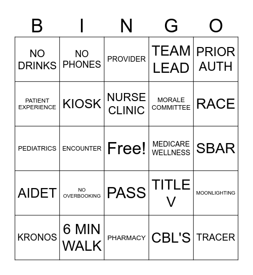 VPC BINGO Card