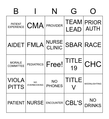 VPC BINGO Card