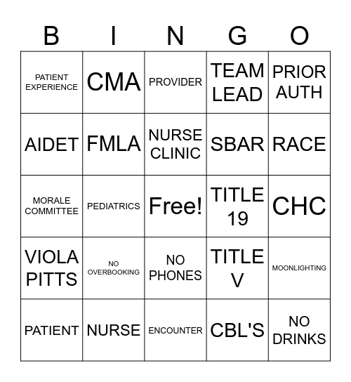 VPC BINGO Card