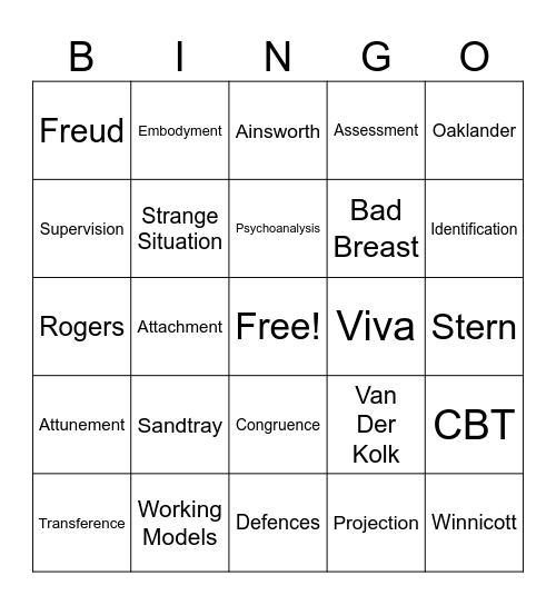 Terapia Bingo! Bingo Card