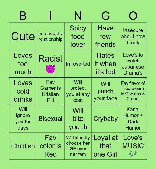 TBC Bingo Card