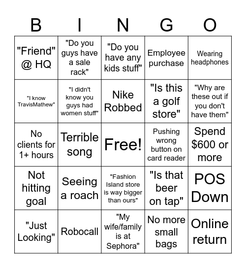 Bingo Card