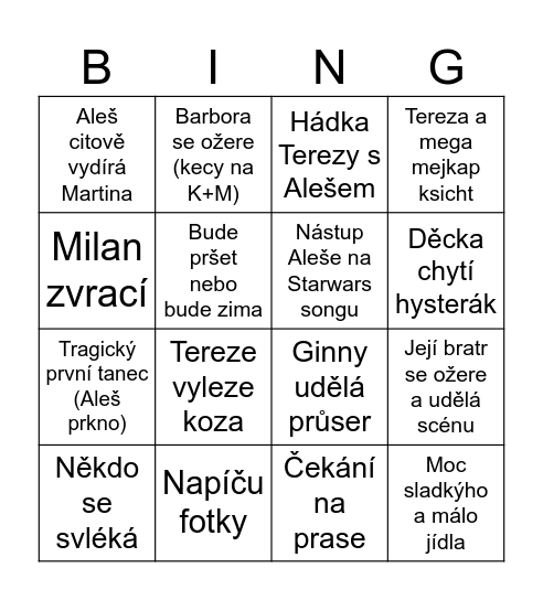 ŠaLvĚjOvĚ zElEnÁ Bingo Card