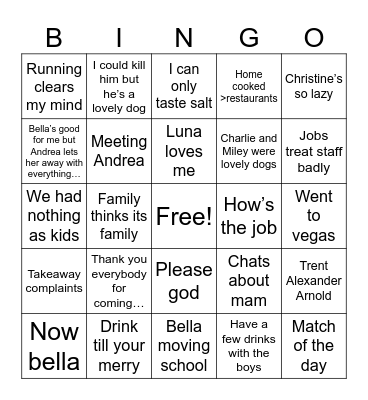 Dad bingo Card