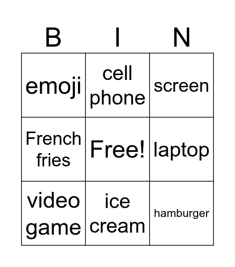 Review Bingo Card
