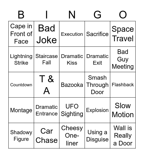 BINGOFLIX: Batman Forever Bingo Card