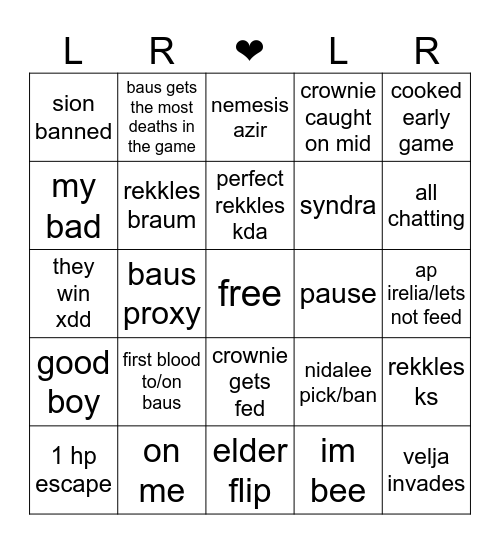 LOS RATONES Bingo Card