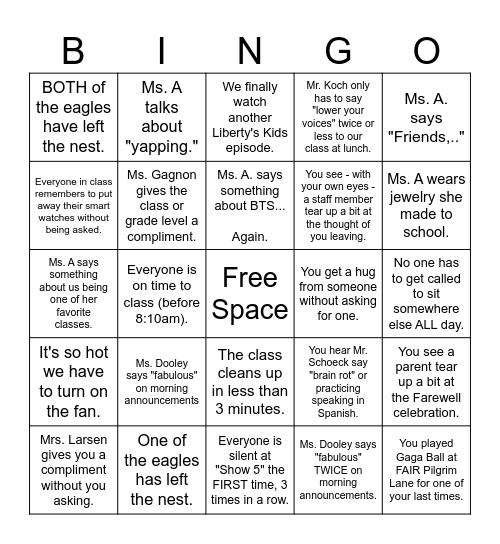 End-of-the-Year Bingo #2 2025 Bingo Card