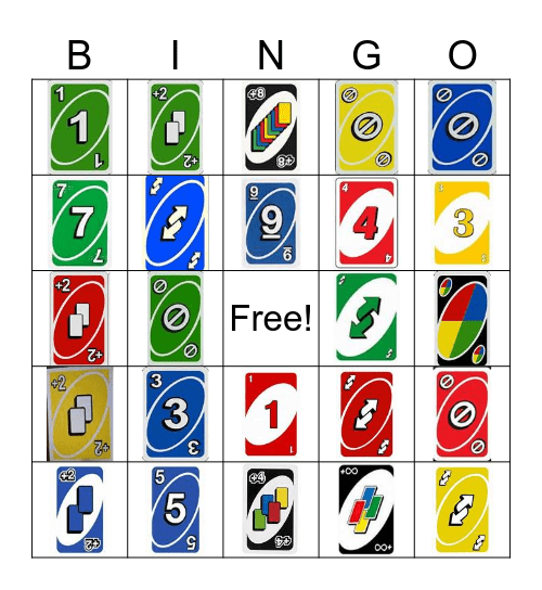 Uno Bingo Card