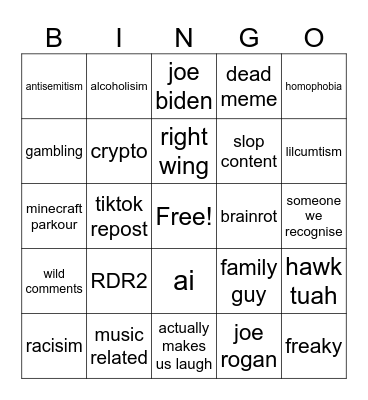 ig real bingo Card