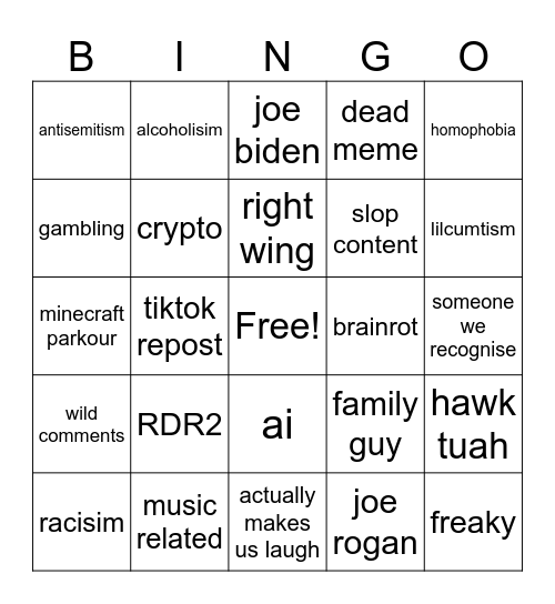 ig real bingo Card