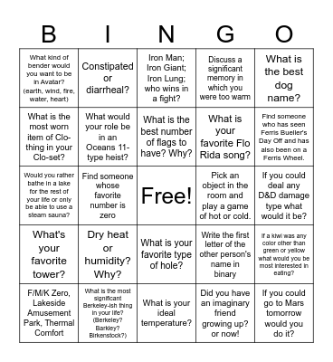 May Bingo Card
