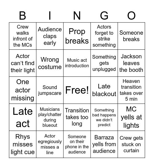 Public Domain 2025 Friday Bingo Card