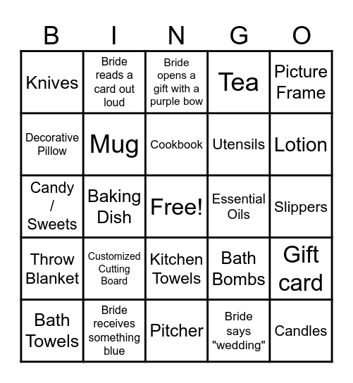 Gifting Bingo! Bingo Card