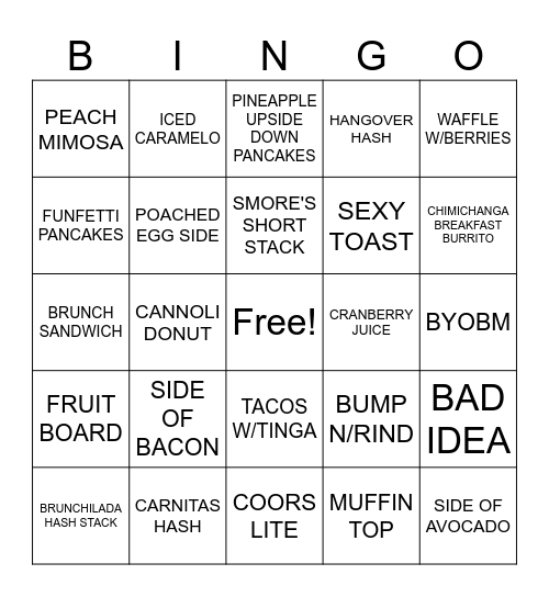HASH KITCHEN BINGO Card