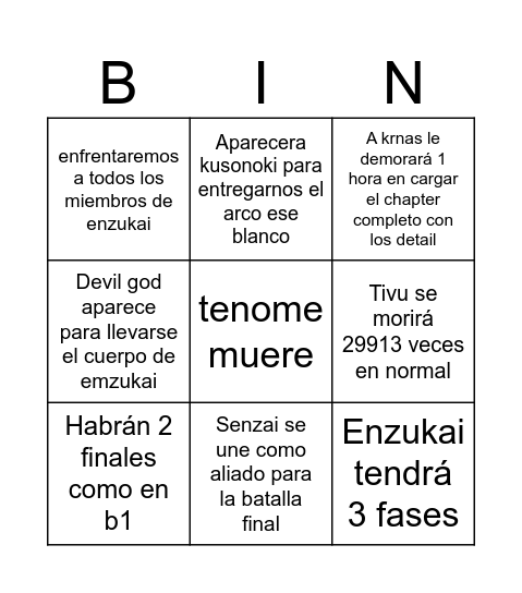 B2c4 fiesta Bingo Card