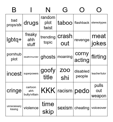 TT Bingo Card