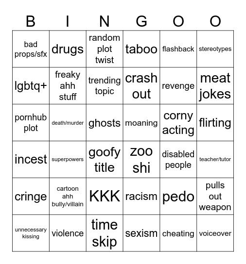 TT Bingo Card