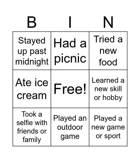 Find Someone Who… Bingo Card