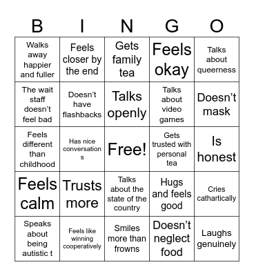 I hope I get a blackout! Bingo Card