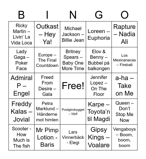 JC LIFESTYLE - Coachella Edition Bingo Card