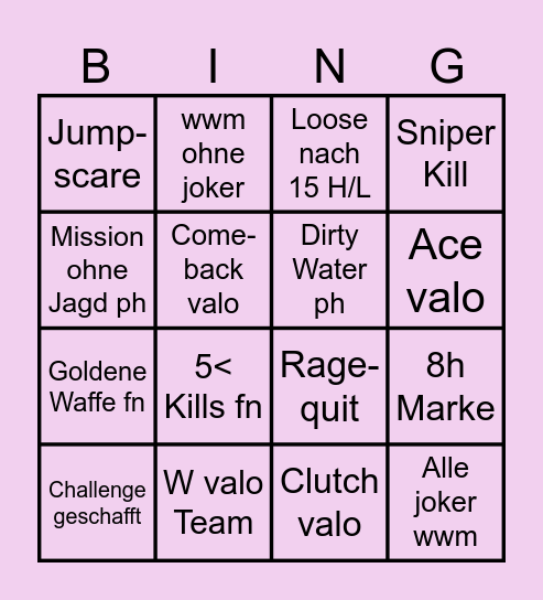 Mias Winchallenge Bingo Card