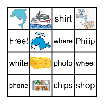 Phonics Fun Bingo Card