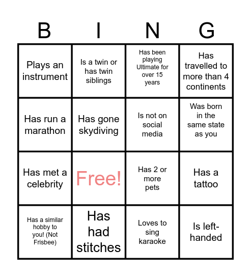 Obelisk Bingo Card