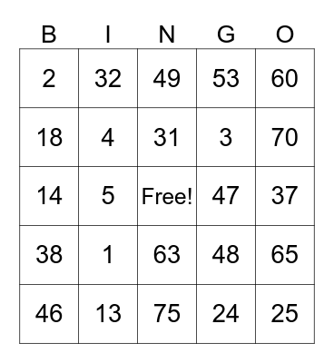 MIGUELITO/CALIX Bingo Card