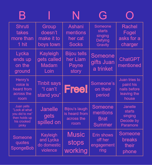 Juan’s Double Quince! Bingo Card