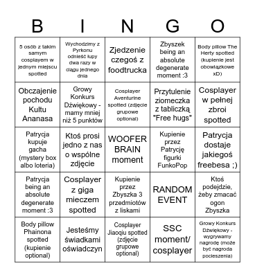 PYRKON :D Bingo Card