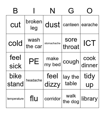 Unit 1,2,3 Bingo Card