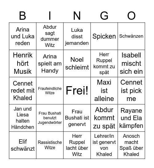 Bingo Card