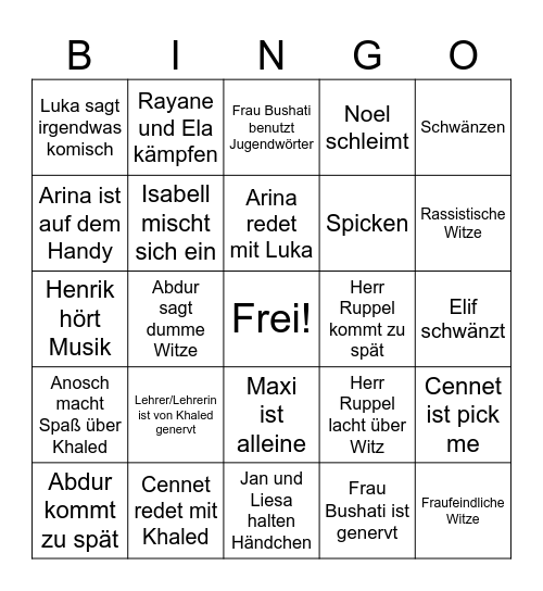 Bingo Card